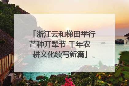 浙江云和梯田举行芒种开犁节 千年农耕文化续写新篇